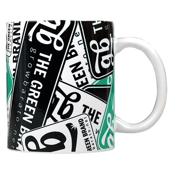 Taza GB verde stickers lado