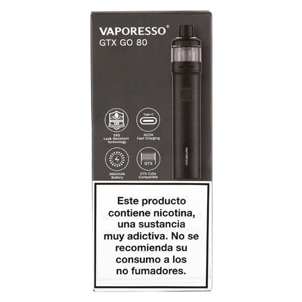 Vaporesso GTX GO 80 negro caja