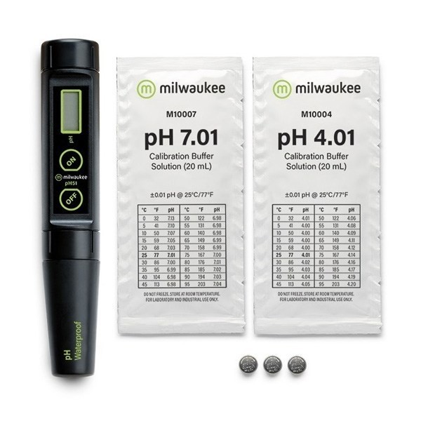 Medidor PH Milwaukee PH51 con líquidos calibradores