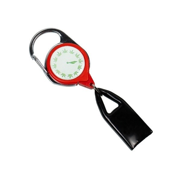 Porta mechero extensible reloj marihuana portamecheros rojo