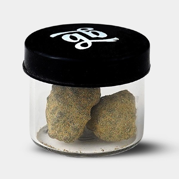 Moon Rock GB envase de cristal con tapa gb y hash