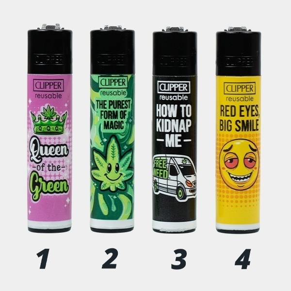 Mechero Clipper Weed Slogan 14