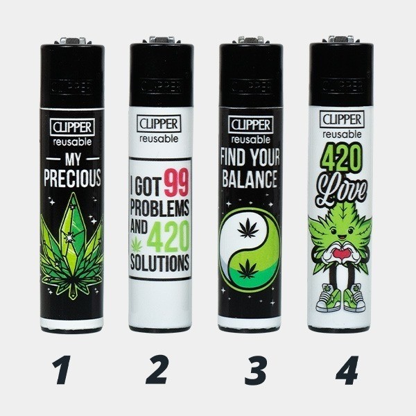 Mechero Clipper Weed Slogan 13 D