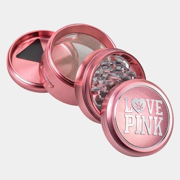 Grinder 4 Partes 'Love Pink' abierto