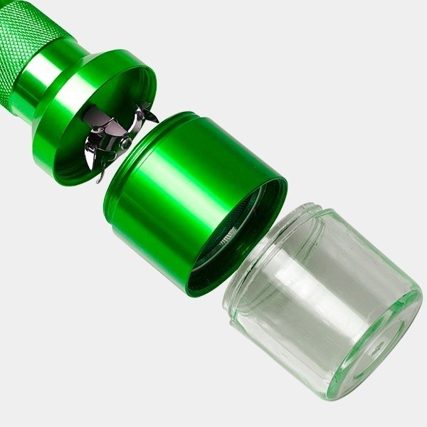 Grinder eléctrico verde con polinizador partes