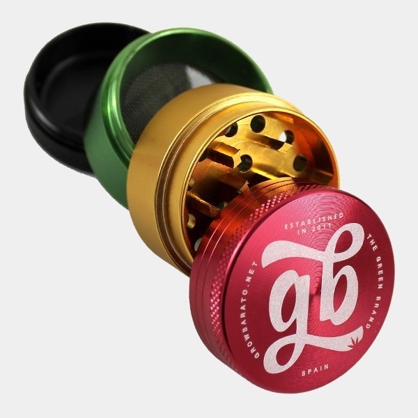 Grinder aluminio GB 4 partes 40mm rasta abierto