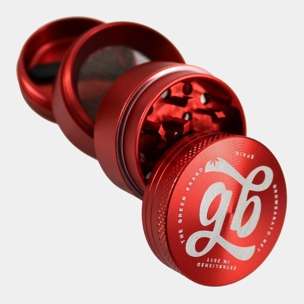 Grinder aluminio GB 4 partes 40mm rojo abierto