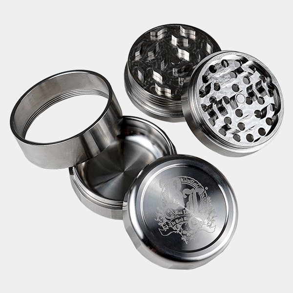 Grinder Acero Inoxidable Deluxe Black Leaf 5 partes abierto