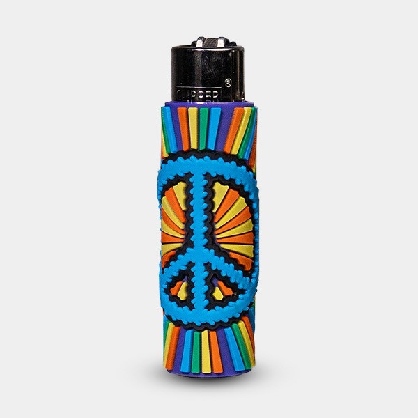 Mechero Clipper Hippie Passion 3 con Funda de Silicona 1