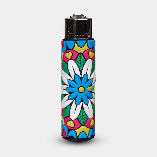 Accendino Clipper Hippie Passion 3 con Fodera di Silicone